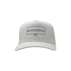 "BRUCE BOLT" Standard Snapback Hat - White