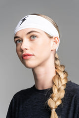 Knitted Performance Wide Headband - White