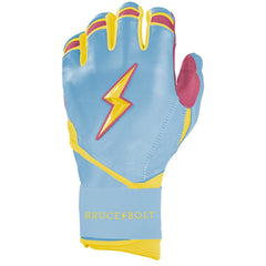 Coach RAC Creator Series Long Cuff Batting Gloves - Baby Blue/Yellow