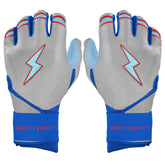 James Outman Signature Series Long Cuff Batting Gloves - Metallic Silver