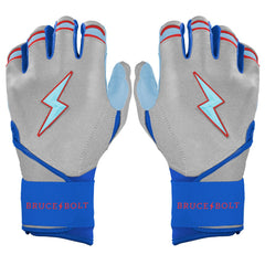 James Outman Signature Series Long Cuff Batting Gloves - Metallic Silver
