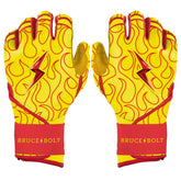Harrison Bader Signature Series Long Cuff Batting Gloves - Flames