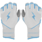 Chrome Series Long Cuff Batting Gloves - Baby Blue