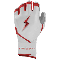 Chrome Series Long Cuff Batting Gloves - Red