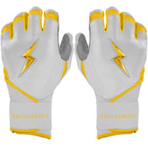 Chrome Series Long Cuff Batting Gloves - Yellow