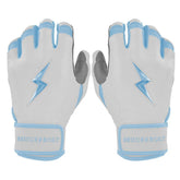 Chrome Series Short Cuff Batting Gloves - Baby Blue