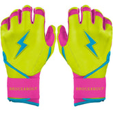 Bear Series Long Cuff Batting Gloves - Caribbean Yellow