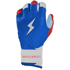 Bear Series Long Cuff Batting Gloves - Red, White & Blue