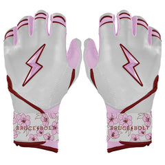 Lars Nootbaar Signature Series Long Cuff Batting Gloves - White/Pink
