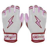 Lars Nootbaar Signature Series Short Cuff Batting Gloves - White/Pink