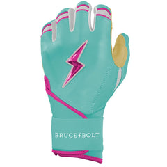 Fernando Tatis Jr. Signature Series Long Cuff Batting Gloves - Mint/Pink