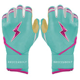 Fernando Tatis Jr. Signature Series Long Cuff Batting Gloves - Mint/Pink