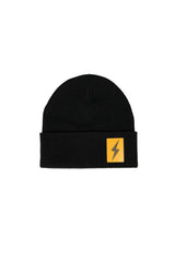 BOLT Patch Cuffed Beanie - Black