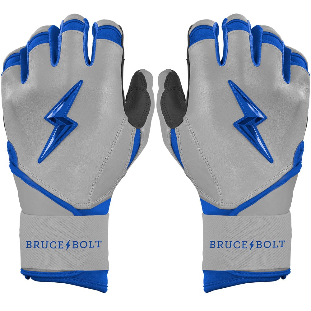 Grey Series Long Cuff Batting Gloves - Royal Blue