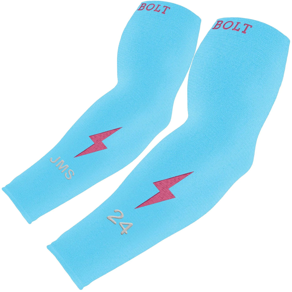 Personalized Graduated Compression Premium Arm Sleeve - Pink/Teal
