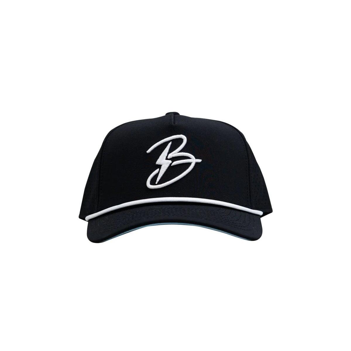 "Flying B" Pre-Curved Golf Rope Hat - Black