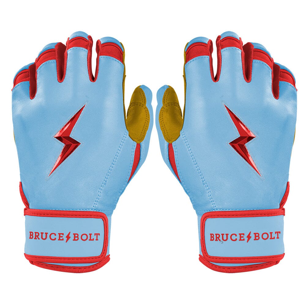 Harrison Bader Signature Series Short Cuff Batting Gloves - Baby Blue