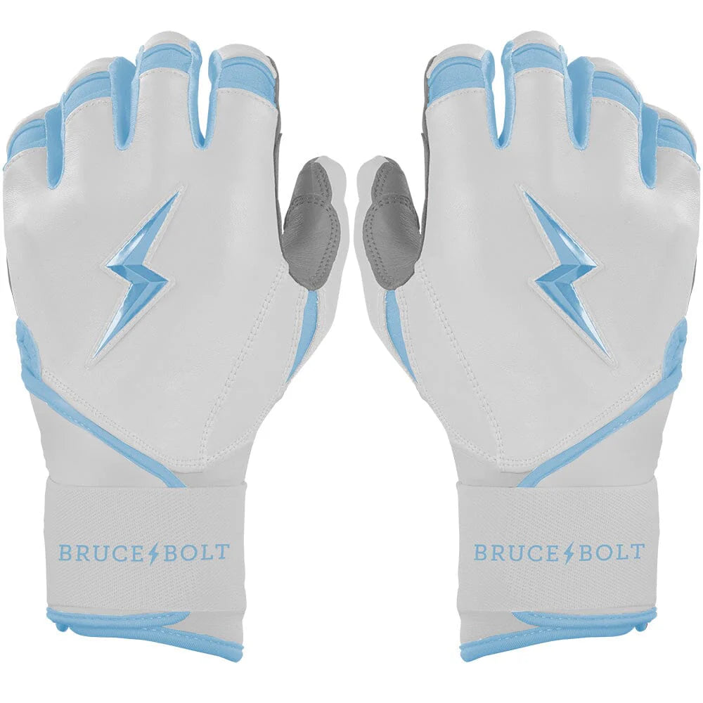 Chrome Series Long Cuff Batting Gloves - Baby Blue