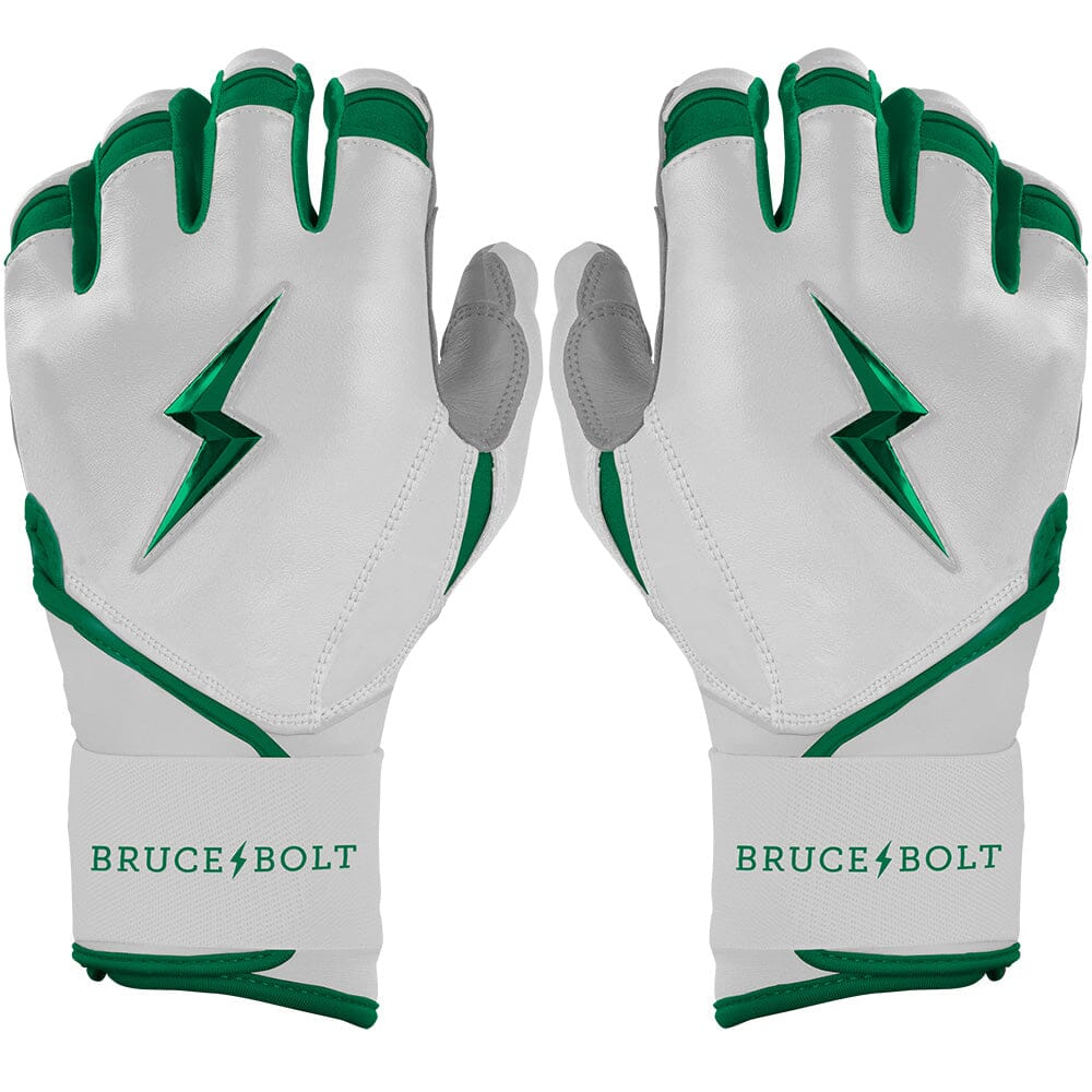 Chrome Series Long Cuff Batting Gloves - Green