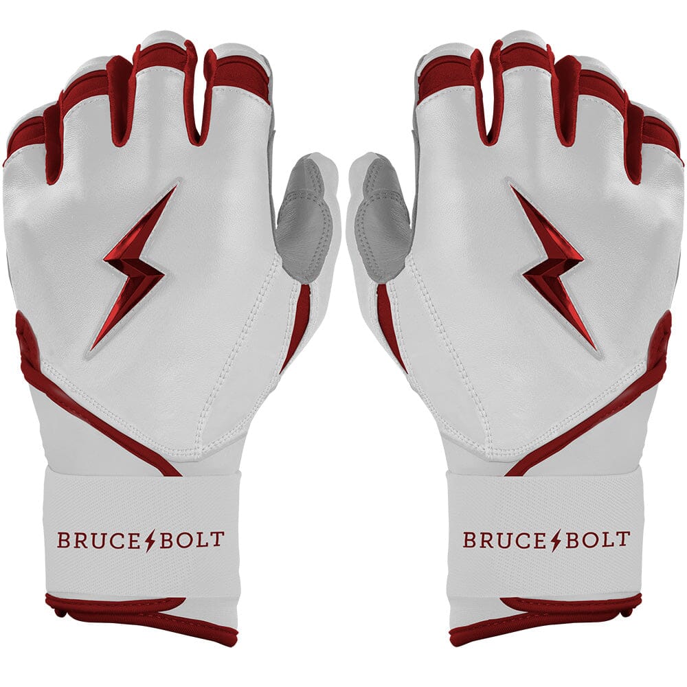 Chrome Series Long Cuff Batting Gloves - Maroon