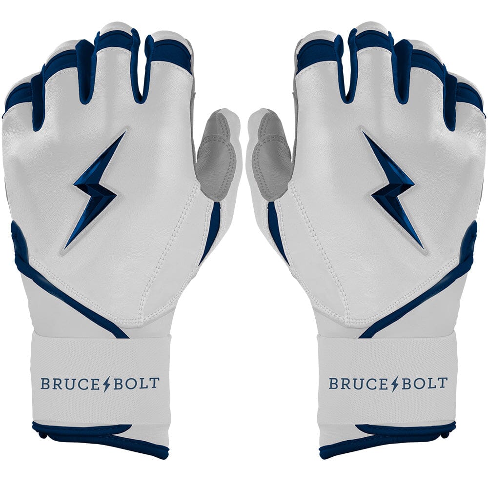 Chrome Series Long Cuff Batting Gloves - Navy