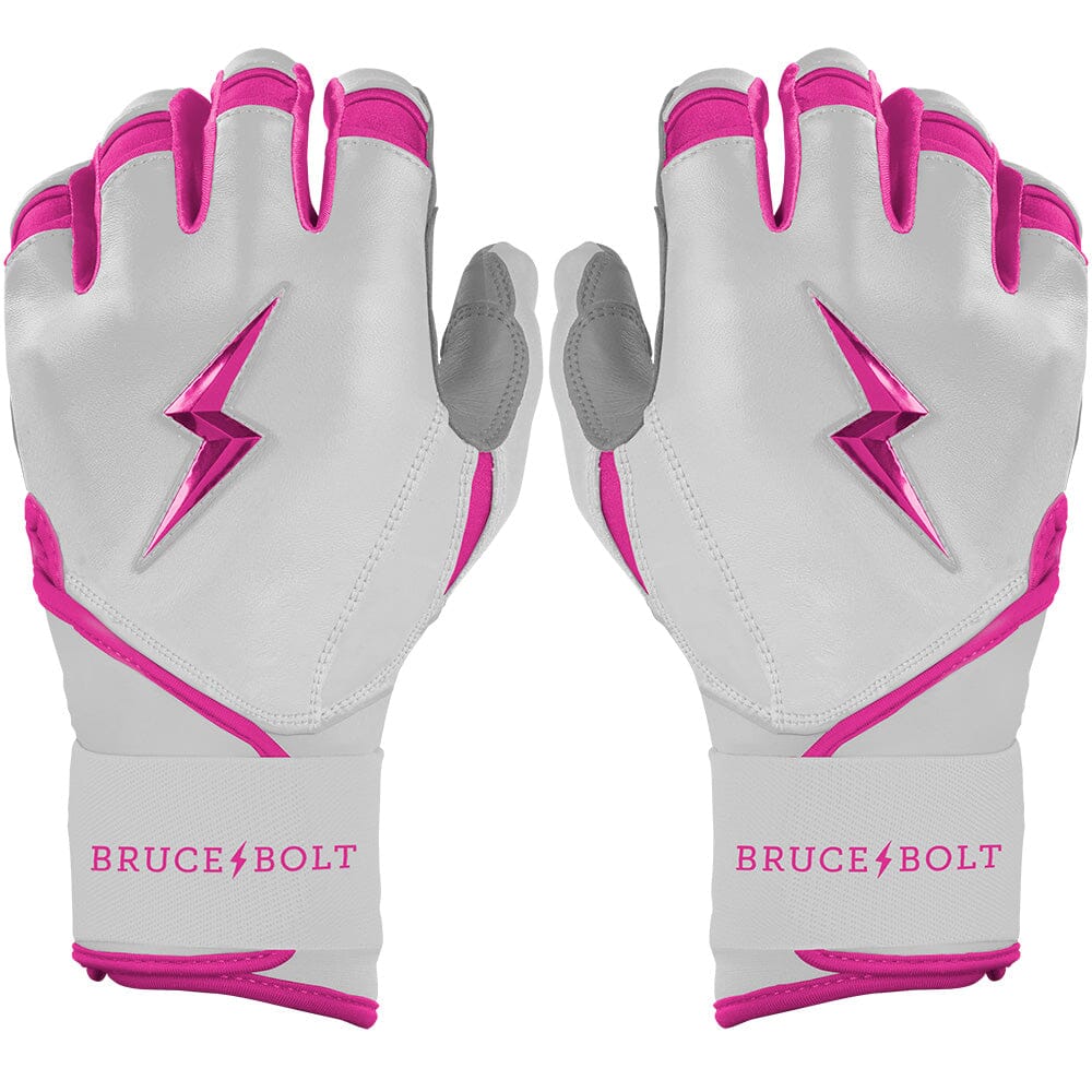 Chrome Series Long Cuff Batting Gloves - Pink
