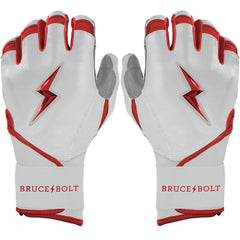 Chrome Series Long Cuff Batting Gloves - Red