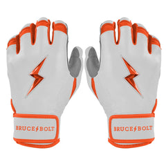Chrome Series Short Cuff Batting Gloves - Orange