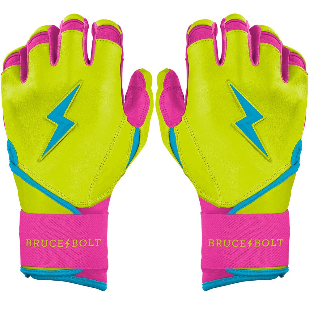 Bear Series Long Cuff Batting Gloves - Caribbean Yellow