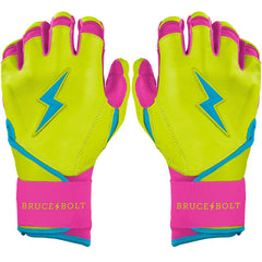Bear Series Long Cuff Batting Gloves - Caribbean Yellow