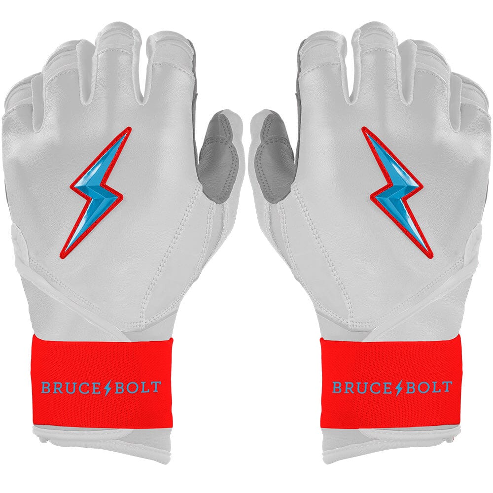 Bear Series Long Cuff Batting Gloves - Miami White