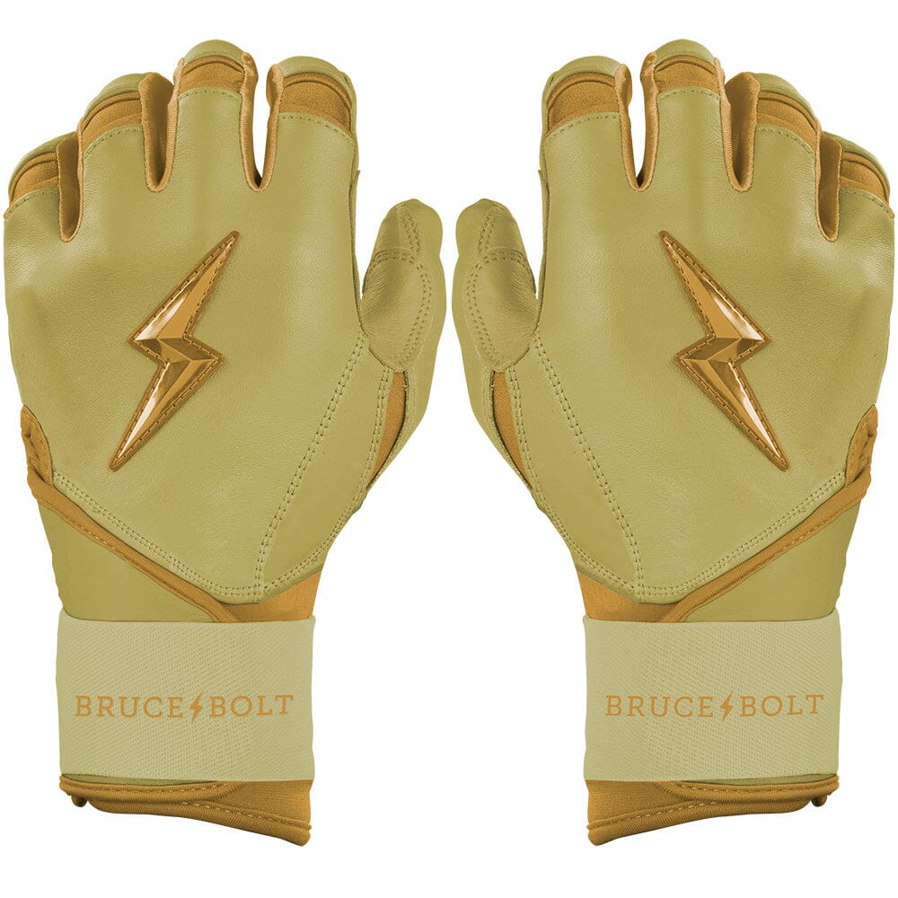 Gold Series Long Cuff Batting Gloves - Gold