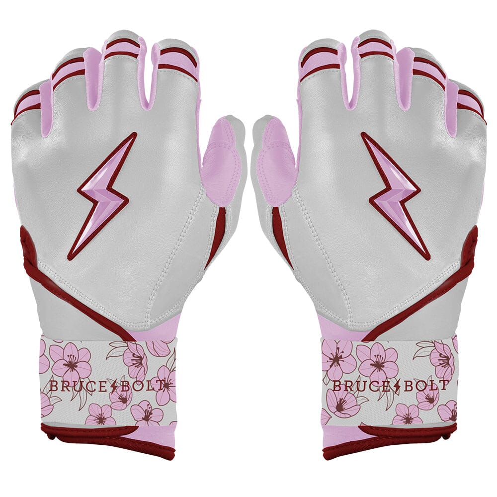 Lars Nootbaar Signature Series Long Cuff Batting Gloves - White/Pink