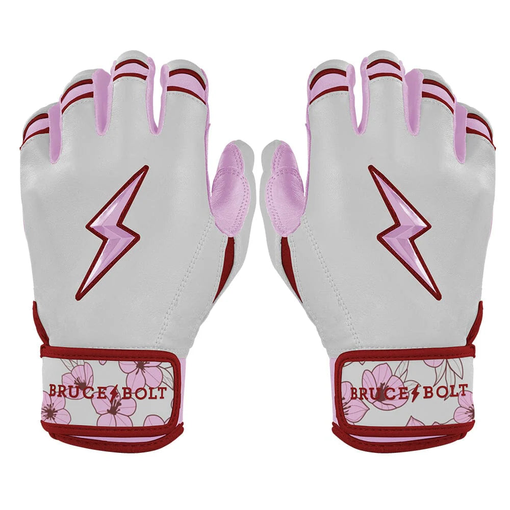 Lars Nootbaar Signature Series Short Cuff Batting Gloves - White/Pink
