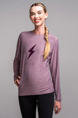 Women's SuperSoft BOLT Long Sleeve Shirt - Cranberry